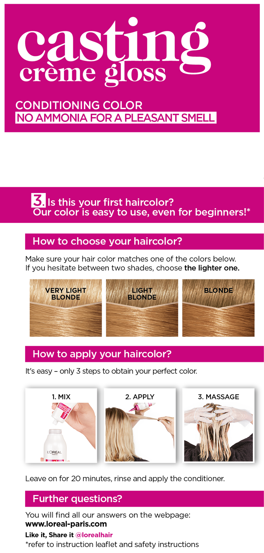 OAP HAIRCOLOR CCG 8031 BACK PACK